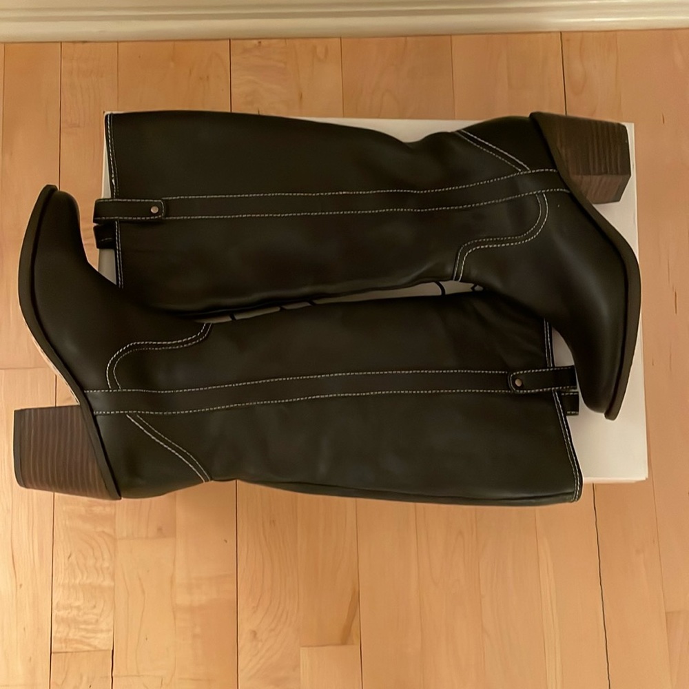 NEW Steve Madden Rugid Boots, Black Leather